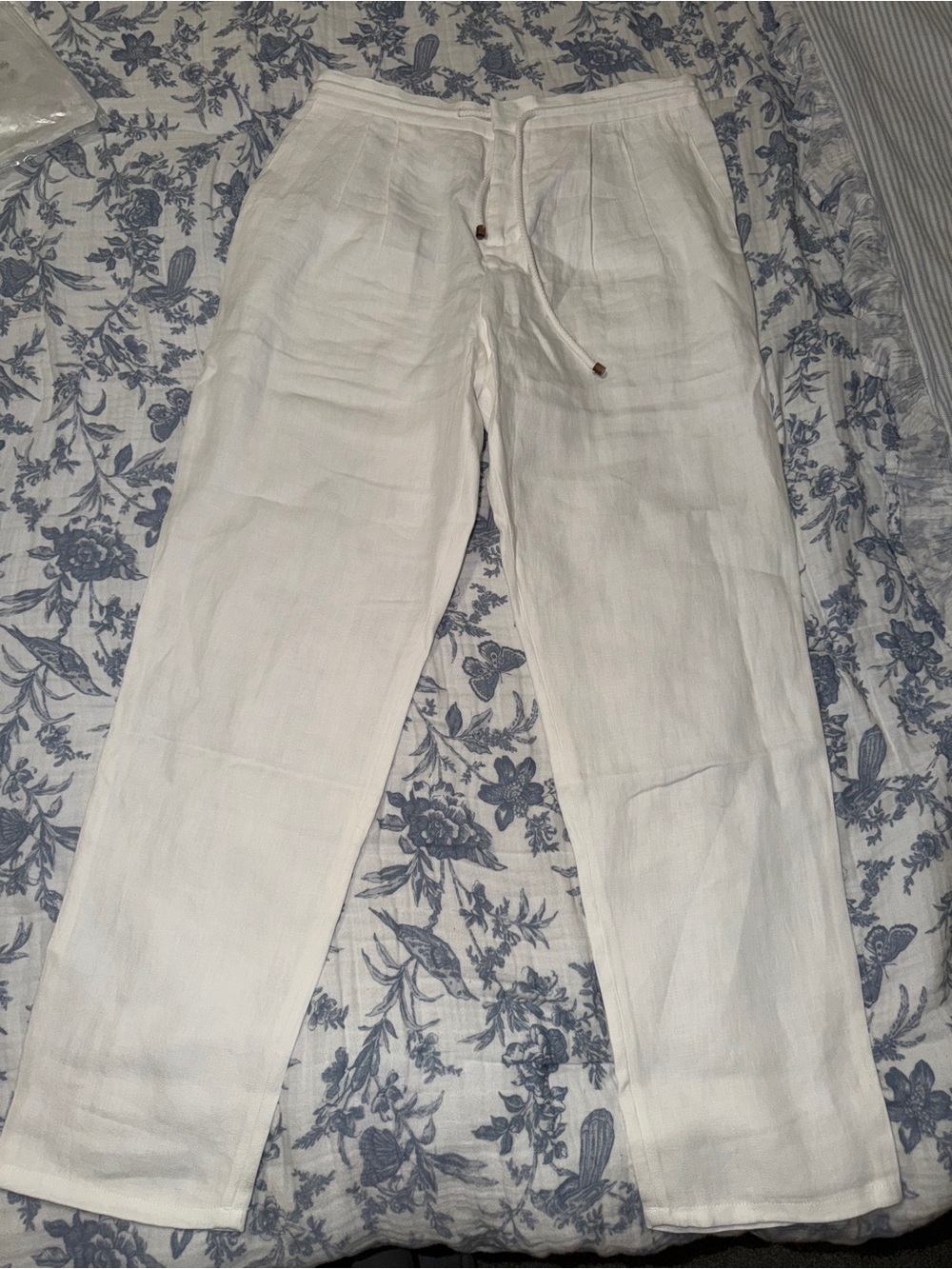 Brunello Cucinelli White Linen Pants - Picture 6 of 6